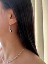 [92.5 silver] Tear drop earring