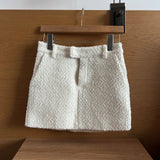Classic boucle tweed H-line miniskirt (2 colors)