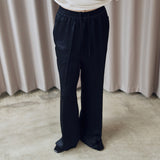 Acetate Satin String Pants_Black