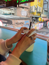 キュービックピアスリング