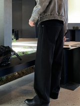 Wayne Vintage Crack Leather Zip-Up Jacket