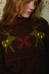 Deer Tweed Knit [Brown]