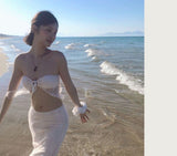[ 3-piece / nude mermaid mood ] alcohol-free lace bikini