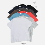 Rose Basic Plain Short-Sleeved T-shirt
