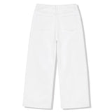 ベーシック ウォッシング ワイド コットン パンツ(white)