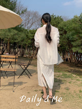 Oversized fit see-through shirt(4color)
