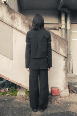 スカートレイヤードパンツ (ブラック)