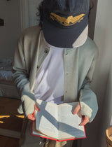 Gold stitch camp cap