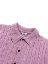 LMN Lunel Spring Cable Collar Knit Cardigan (4 colors)