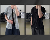 Moment Check Roll-Up Short Sleeve Cardigan