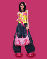 psycho stud denim pants