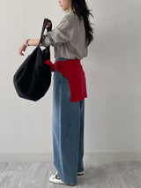 オーシャンテンセルシースルーラウンドネックTシャツ