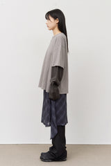 (W) Hike Checked Wrap Skirt