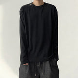 EGENダイアゴナル ジッパー インシジョン ロングスリーブ Tシャツ