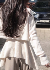wave asymmetric flare knit cd + top set
