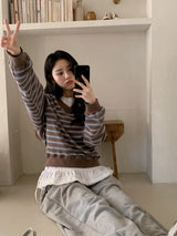 WT Lace Frill Layered Long Sleeve T-Shirt (2color)