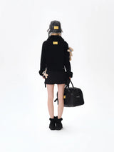 13DE MARZO Bear Plush Snow Boots Black