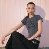 ナンバーストレッチTシャツ chacol