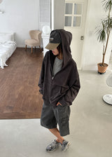 CAMO HOOD ZIP-UP