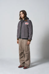 CORDUROY POINT WORK JACKET - DARK BROWN