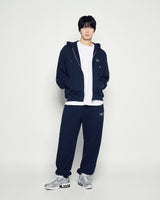 25FW BORDER LINE BASIC LOGO HOODIE ZIP UP DARK NAVY