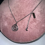 Antique sun and moon drop necklace