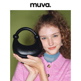 muvaオリジナル ビーズ レッド ミニ ムーン 2WAYバッグ