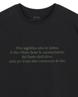 [mnem] オリーブプリントのオーバーサイズTシャツ(black)