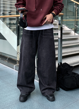 ワーナーズ3003デイリーサイドスナップワイドバンディングデニムパンツ