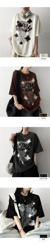 Nishu Illustrated Knitwear Short-sleeved T-shirt
