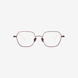 Knouun Square titanium glasses CODE. 103. C Brown