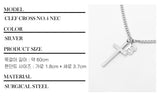 a men's cross necklace_CLEF CROSS NO.4 NEC
