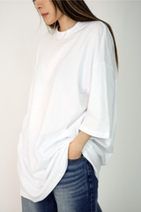 (UNISEX)アイボリーボクシーTシャツ