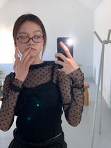 DOT SEE-THROUGH T-SHIRTS