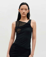 In&Out Sleeveless Dress _ BLACK