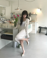 ポージーシアー & サテンミディスカート