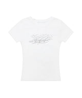 BACK CROSS TEE (WHITE) F26QB073