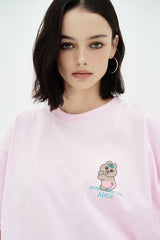 25SS タンニングオパンチュウサギベーシックロゴ半袖Tシャツ ピンク
