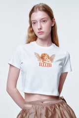 クロップTシャツ エンジェルフェイス