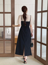 Shua Twist Wrap Bustier Long One Piece