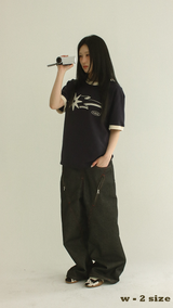 シューティングスターリンガーTシャツ @ ネイビー * アイボリー