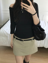 Ivy オフショルダーTシャツ (3 colors)