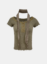 Lacey Ribbon Layered Tee