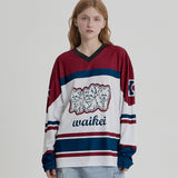 Maltese Line Graphic Mesh Jersey Long Sleeve T-Shirt
