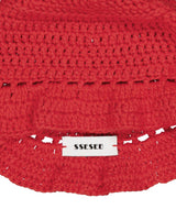 Coma Ruffle Beanie - Red