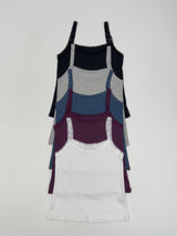 Lace Ribbed Square Sleeveless