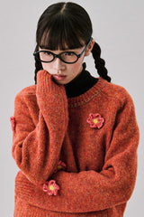 トミーフラワーニット [Orange]