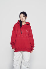 24FW スノーベア フーディー ダークレッド