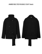 アンバーベルトダブルコート black