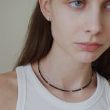 GLITTER NECKLACE BLACK